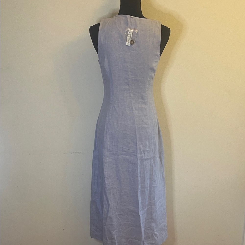 Madewell Light Blue Button-Front Midi Dress - Picture 4 of 7